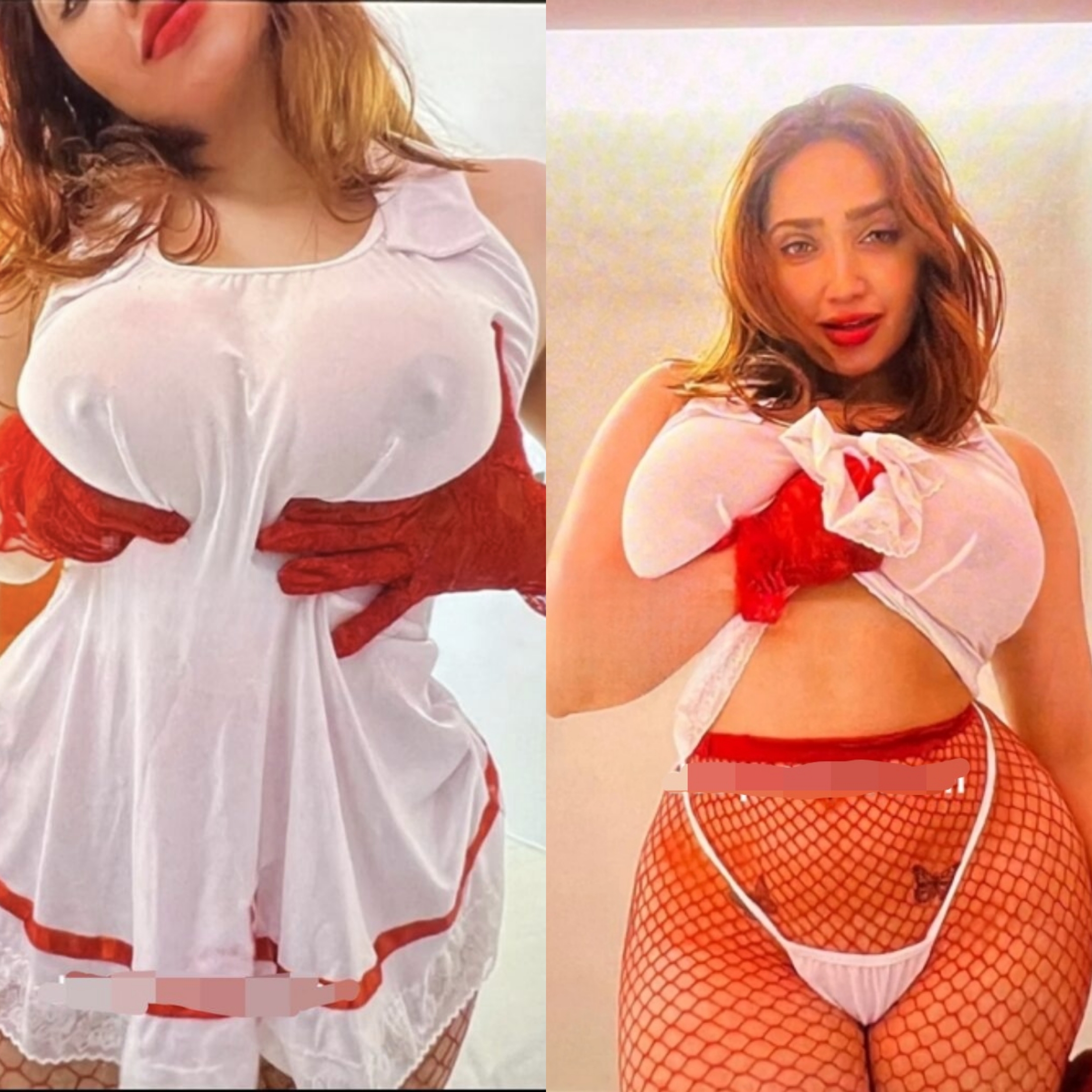 ADITI MISTRY Finally FULL NURSE COSPLAY LIVE VIDEO Boobs Pressing